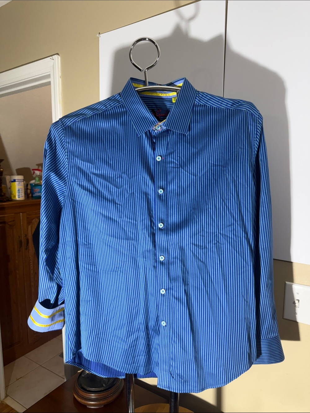 Robert Graham Blue Pinstripe Dress Shirt